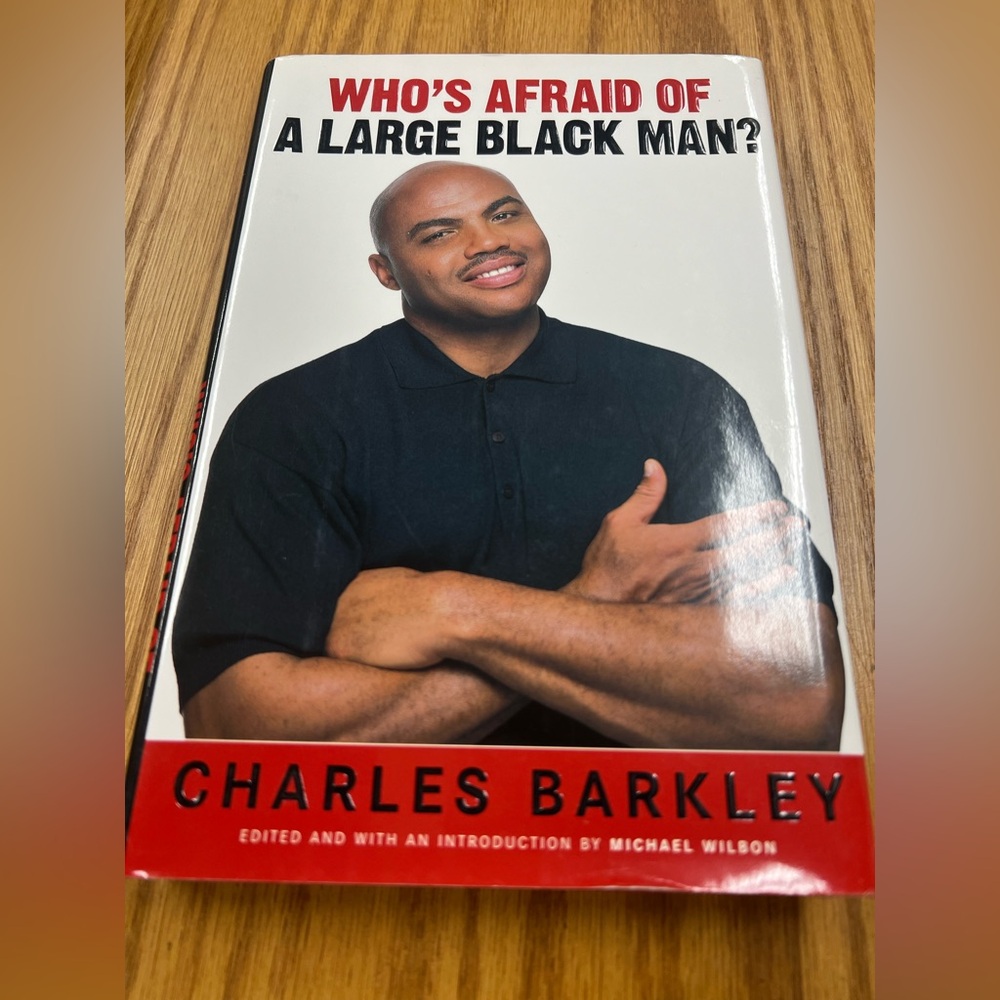 Who’s Afraid Of A Large Black Man, Book by Charles Barkley, hardcover basketball